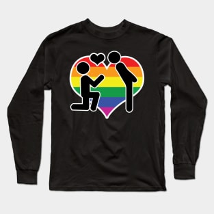 He Said Yes Mr And Mr Proposal Gay Wedding Long Sleeve T-Shirt